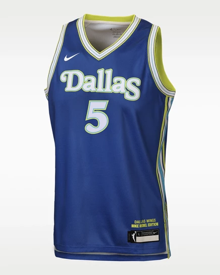 Детская майка Nike Paige Bueckers Dallas Wings, синяя