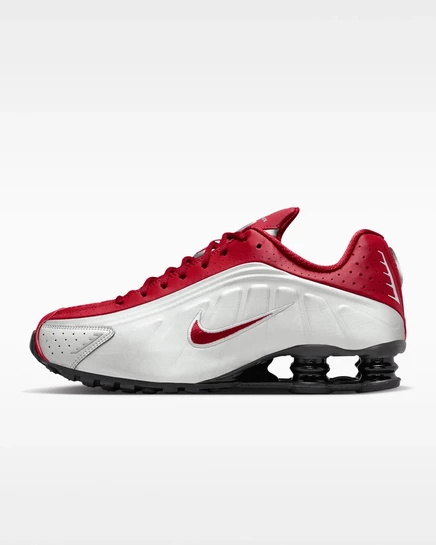 Мужские кроссовки Nike Shox R4, серебристые/черные/бордовые