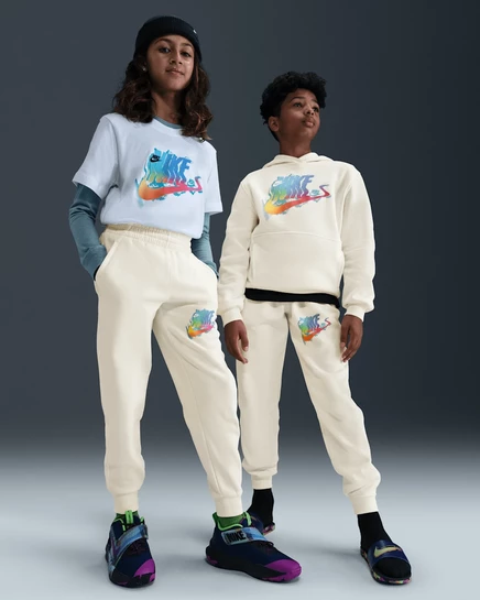 Детские джоггеры Nike Sportswear Club Fleece, жемчужно-белые