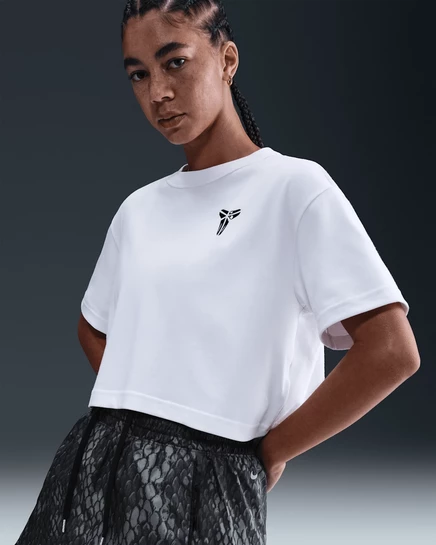 Женская футболка Nike Kobe Dri-FIT укороченная, белая