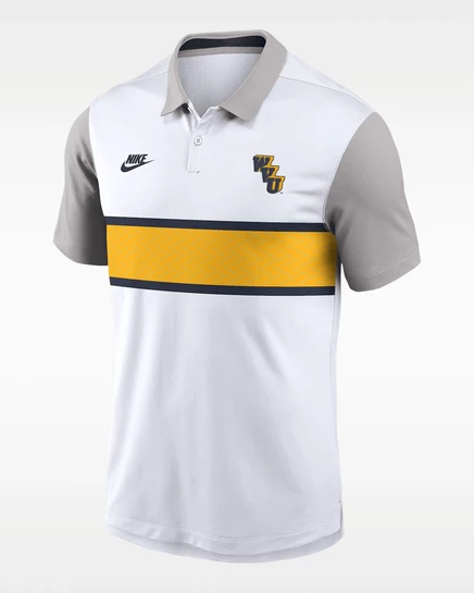 Мужское поло Nike West Virginia Vapor Legacy Dri-FIT, белое