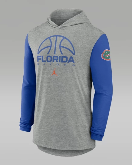 Мужская толстовка с капюшоном Jordan Florida Basketball Dri-FIT, серая