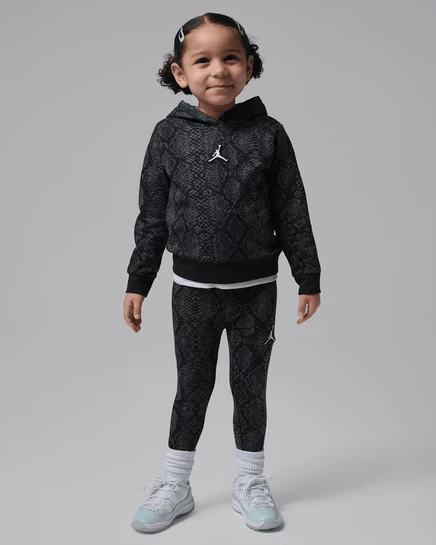 Детский комплект Jordan Essentials, змеиный принт, черный