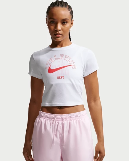 Женская укороченная футболка Nike Chill Knit, белая