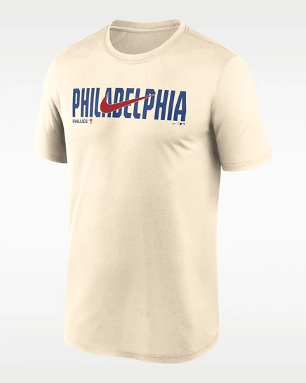 Мужская футболка Nike Swoosh Legend Dri-FIT MLB, кремовая