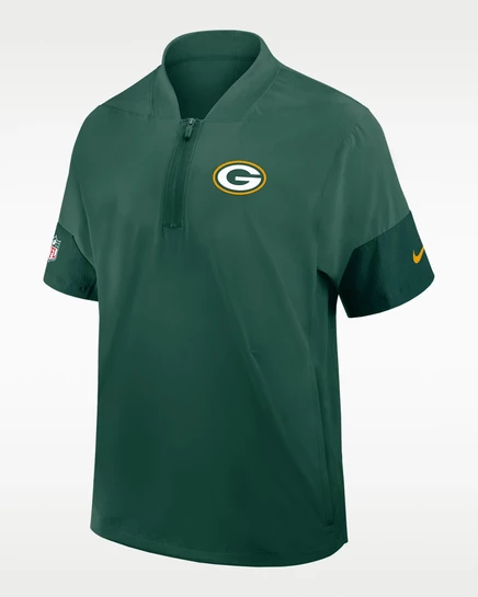 Мужская куртка Nike Sideline Coach 1/2-zip Packers, зеленая