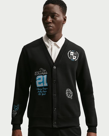 Мужской кардиган Nike Club x Doernbecher Freestyle, черный