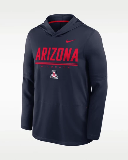 Мужской худи Nike Arizona Sideline, темно-синий с красным