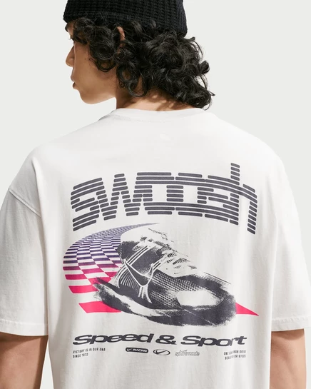 Унисекс футболка Nike Sportswear, серо-белая