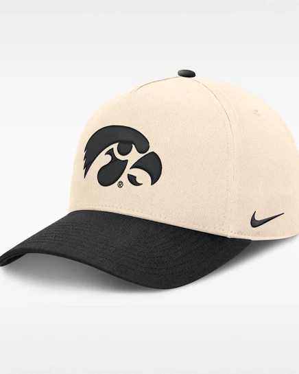 Мужская кепка Nike Iowa Campus Prep, бежевая/черная