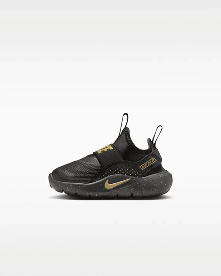 Детские кроссовки Nike Flex Runner 4, черно‑золотистые