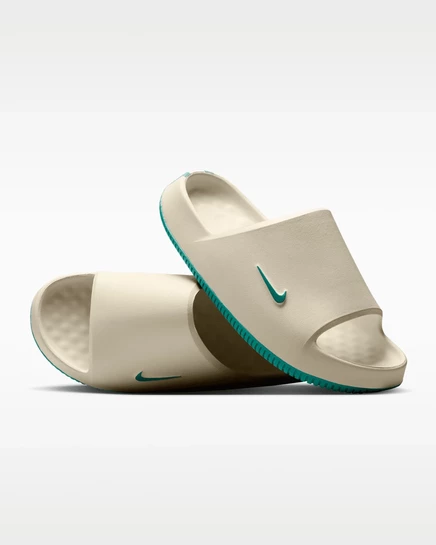 Мужские шлёпанцы Nike Calm, кремовые/белые/зелёные