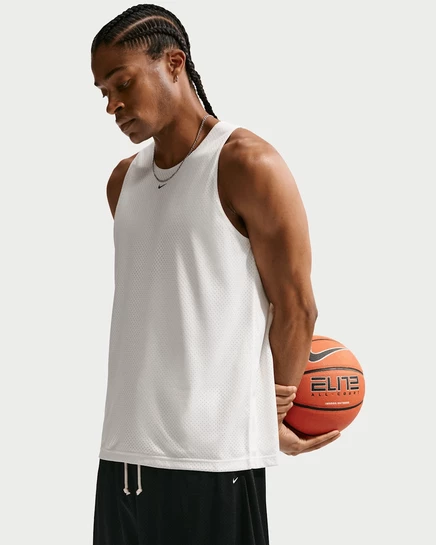 Мужская тренировочная майка Nike Standard Issue, молочно-черная