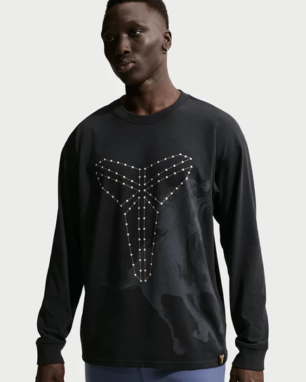 Мужская футболка Nike Kobe Dri-FIT с длинным рукавом, черная