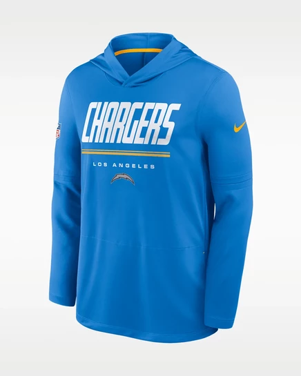Мужской лонгслив Nike Chargers Sideline, синий