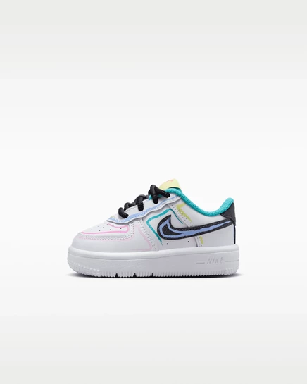 Детские кроссовки Nike Force 1 Low, белые/ярко-розовые