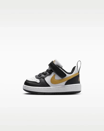 Детские кеды Nike Court Borough Low Recraft, черно-белые