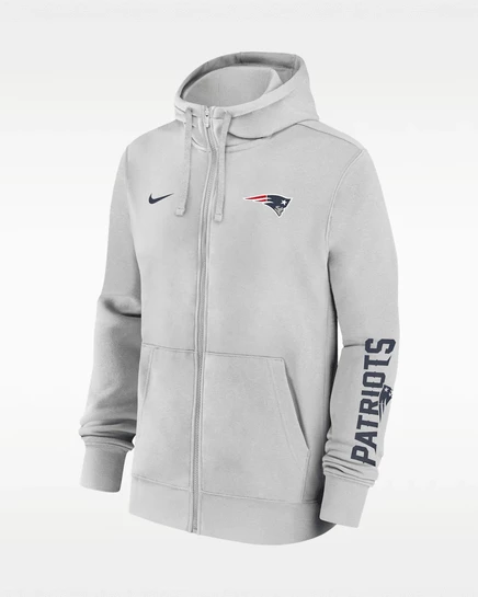 Мужское худи Nike New England Patriots Club, серое