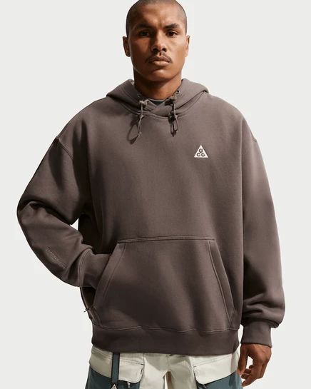 Мужское худи Nike ACG Tuff Fleece, серо-коричневое