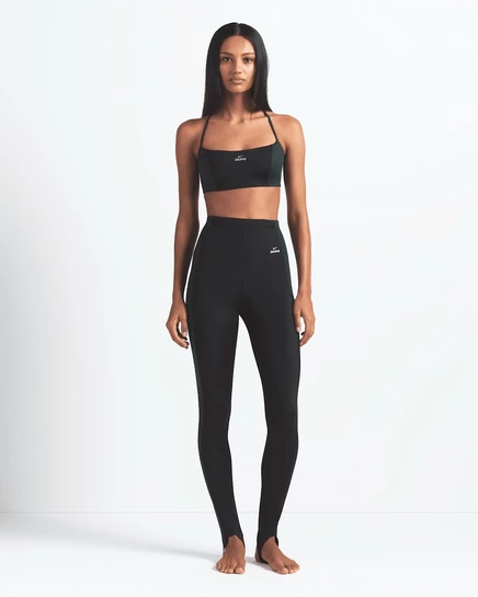 Женские леггинсы NikeSKIMS Shine 26″ со стременами, обсидиан/темно-бирюзовые
