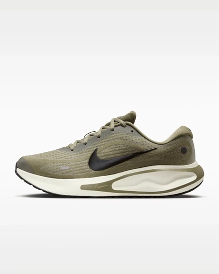 Мужские беговые кроссовки Nike Journey Run, серебристо-зелёные/чёрные