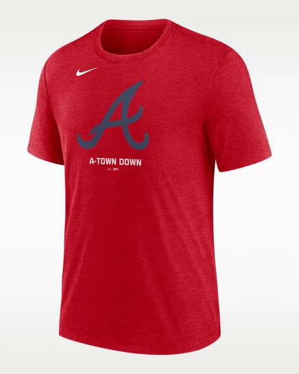 Мужская футболка Nike с логотипом Atlanta Braves, красная