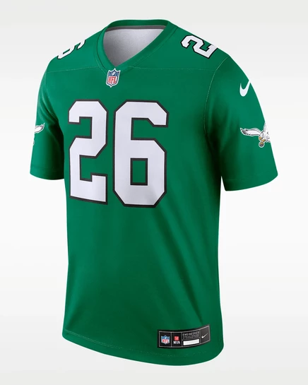 Мужская джерси Nike Saquon Barkley Eagles, зелёная