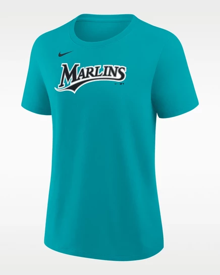 Женская футболка Nike Miami Marlins Kyle Stowers, бирюзовая