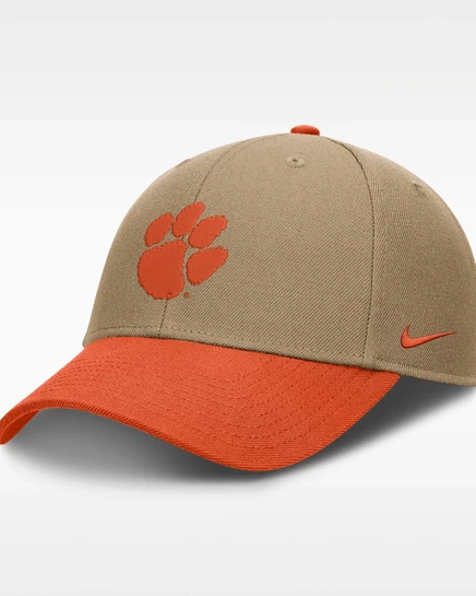 Унисекс кепка Nike Clemson Primetime Rise, бежево-оранжевая