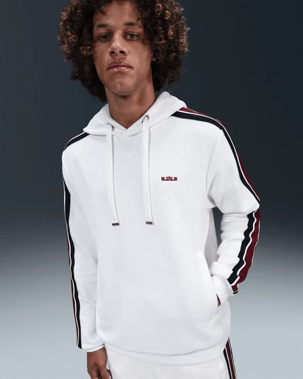Мужская худи Nike LeBron Standard Issue Therma-FIT, молочная/тёмно-красная
