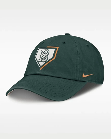 Мужская тракер-бейсболка Nike Baltimore Orioles City Connect Club, зеленая/кремовая