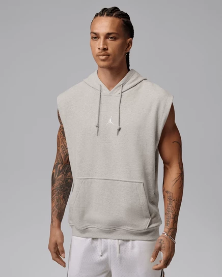 Мужской безрукавный худи Jordan Crossover, серый меланж