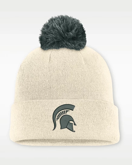 Мужская шапка с помпоном Nike Michigan State, зелёная