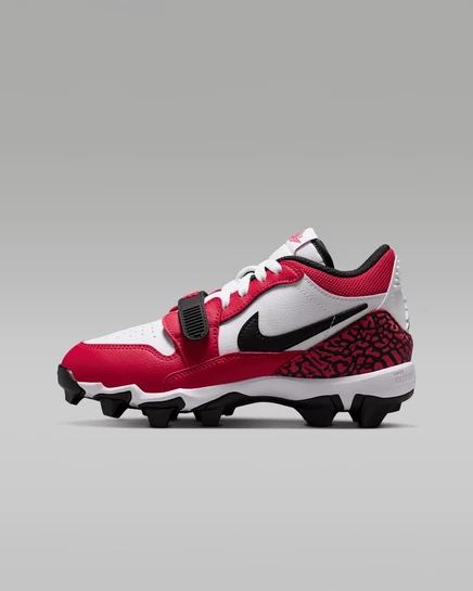 Jordan Legacy 312 Low Little/Big Kids' Cleats white/varsity red/black