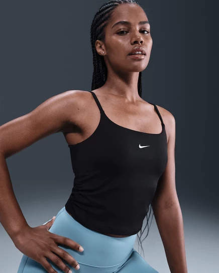 Женский топ Nike One Dri-FIT, черно-белый