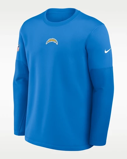 Мужская термофутболка Nike Los Angeles Chargers Sideline Coach, светло-голубая