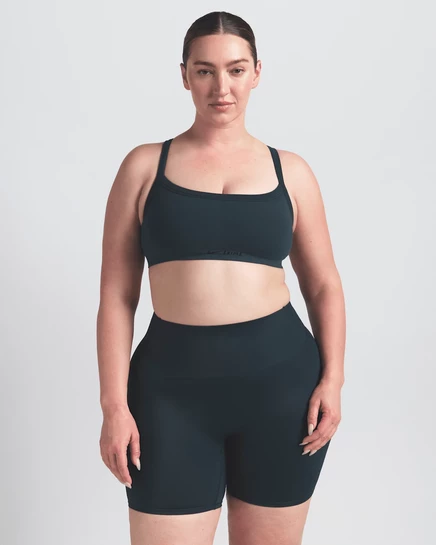 Женский бра-топ NikeSKIMS Vintage Seamless, темно-бирюзовый
