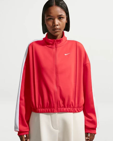 Женская олимпийка Nike Sportswear, малиновая/белая/белая