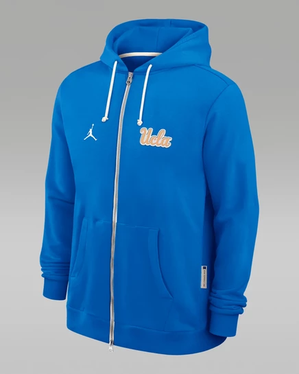 Мужское худи Jordan UCLA Sideline на молнии Dri-FIT, синее