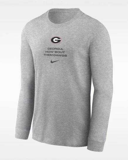Мужской лонгслив Nike Georgia Sideline Dri-FIT, серый