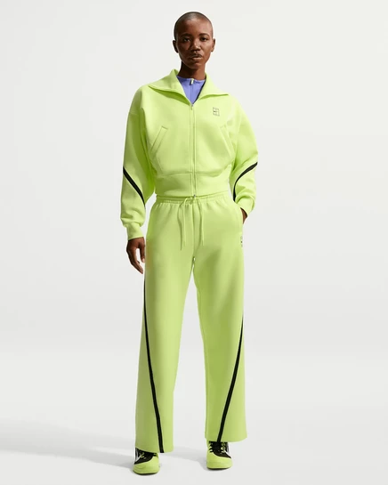 Женские теннисные брюки Nike Advantage Dri-FIT, лимонный/чёрный