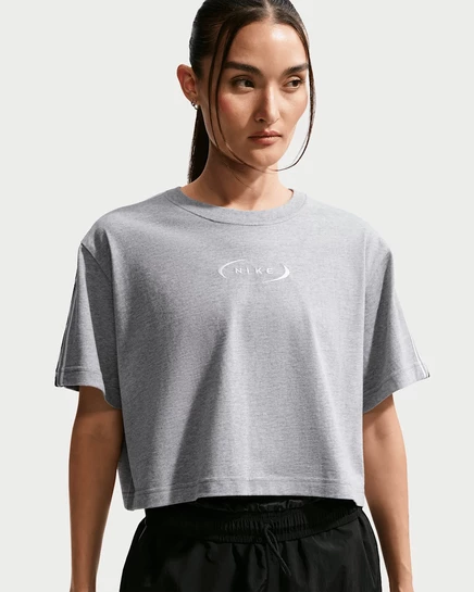 Женская укороченная футболка Nike Classic, тёмно-серый