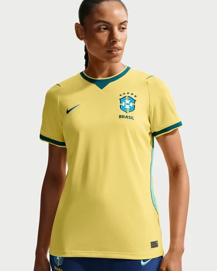 Женская майка Nike Brazil 2026, желтая/мятная/бирюзовая