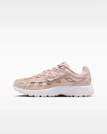 Детские кроссовки Nike P-6000, красные/розовые/серебристые