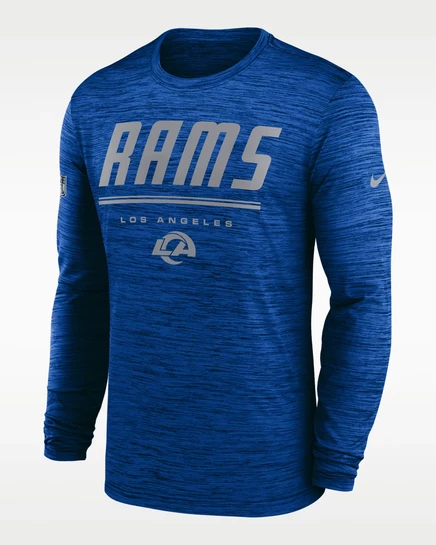 Мужской лонгслив Nike Sideline Velocity Rams, королевский