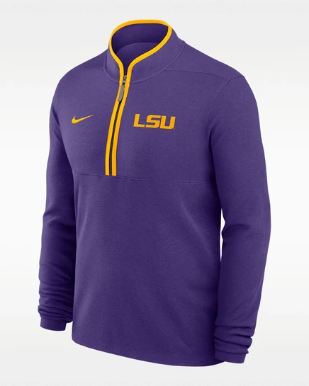 Мужской топ Nike LSU Victory Dri-FIT 1/2-zip, фиолетовый