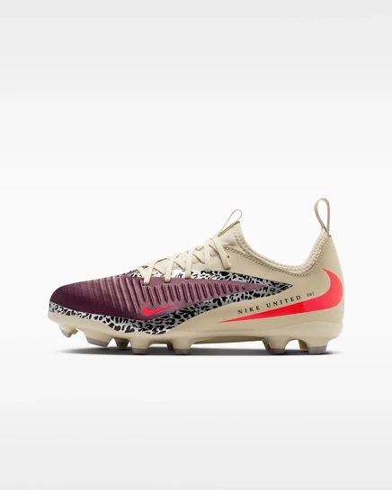 Детские футбольные бутсы Nike Phantom 6, бордовые
