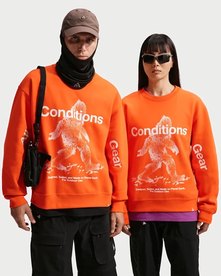 Мужской пуловер ACG Tuff Fleece Therma-FIT, сигнально-оранжевый