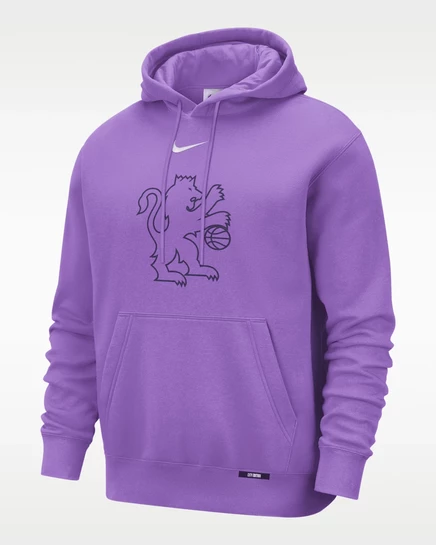 Мужская худи Nike Sacramento Kings City Edition, ярко-фиолетовая