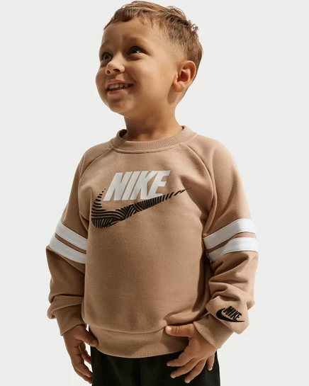 Детский свитшот Nike Sportswear In The Zone оверсайз, бежевый